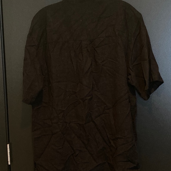 CARIBBEAN JOE Black Short Sleeve Button Shirt - Picture 2 of 5